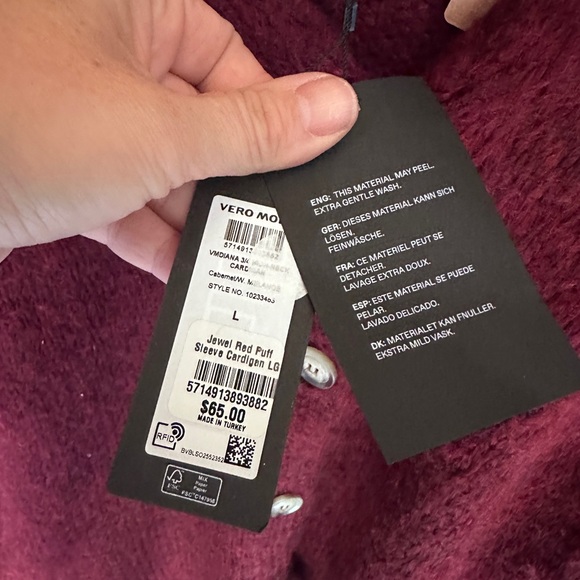 Vera Moda womans size large burgundy sweater 
NWT - Picture 3 of 4